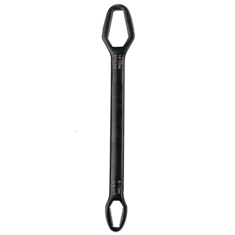 Chave Multi-Funções com Ajuste de Abertura, Dupla Cabeça, Auto-Apertável, Preto, Prateado