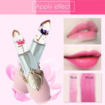 Bálsamo Labial Hidratante em Gel de Cor Transparente e Mutável, de Longa Duração, flor, rosa claro, vermelho rosa, vermelho escuro, amarelo, verde claro, roxo