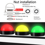 Luz de aviso de segurança trifásica 24V, LED hemisférico impermeável, indicador, estilo 1, estilo 2