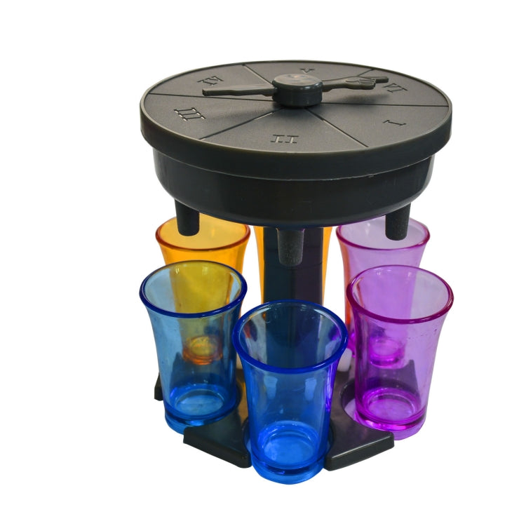 6 Cups Wine Dispenser Automatic Diversion Wine Pourer With Game Turntable, Style:, Round Blue with Transparent Cup, Round Blue with Color Cup, Round Gray with Transparent Cup, Round Gray with Color Cup, Round Brown with Transparent Cup                 ...