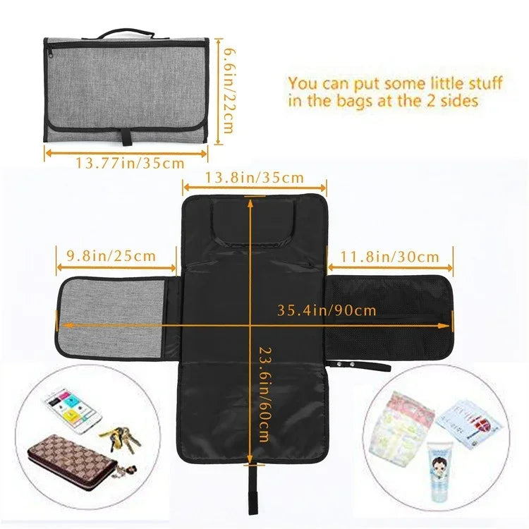Colchão portátil para troca de bebé, mesa multifuncional para troca de bebé, saco impermeável