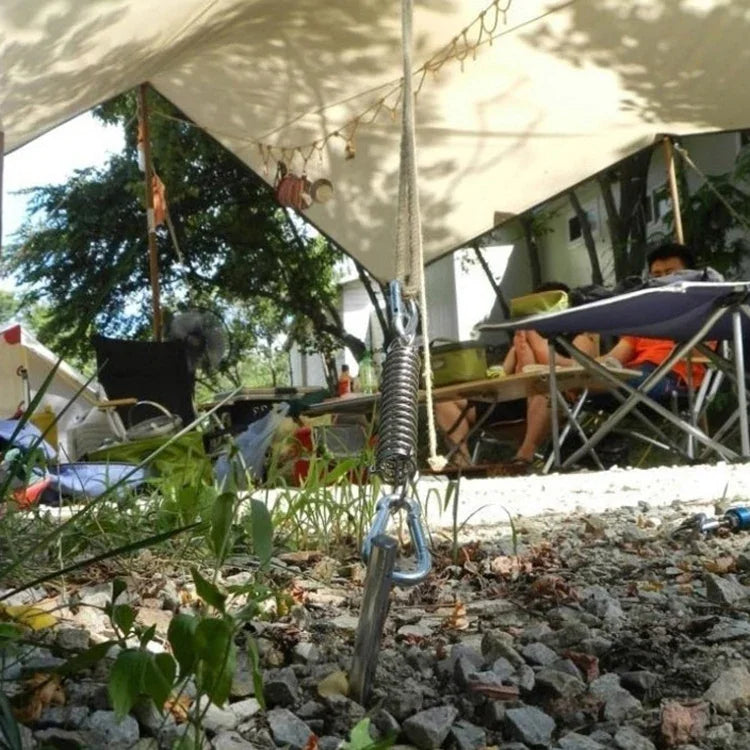Fivela de Corda de Primavera para Tenda, Fivela de Corda de Aço de Alta Resistência para Camping ao Ar Livre, Fivela de Fixação de Toldo