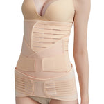 Conjunto de Três Peças de Cinta para Abdómen Cinta Elástica Pós-parto Corset de Maternidade Cinta para Cintura para Cesárea, M, L, XL, 2XL