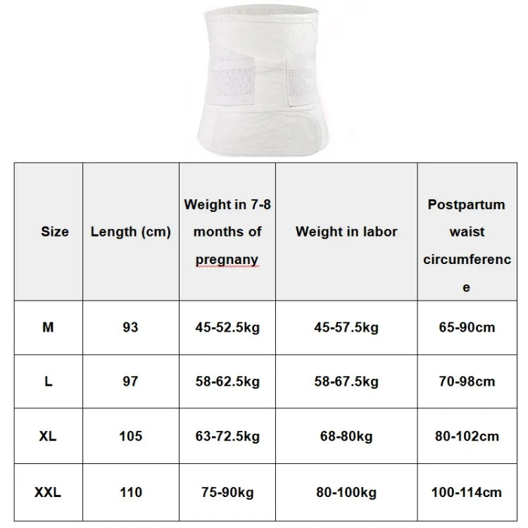 Cinta Abdominal Pós-parto de Gaze de Algodão para Cesariana e Parto Normal, Cinta de Cintura, M, L, XL, XXL