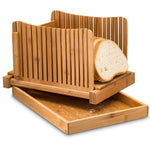 Tabuleiro de Corte Multifuncional de Bambu para Uso Doméstico e Comercial, Tábua para Cortar Pão em Fatias, Tabuleiro para Fatias de Pão, Corte de Pão em Bambu