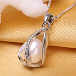 Pendente de Pérola Natural Feminino da Moda em Gaiola
