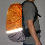 2 Peças de Capa de Chuva para Mochila de Montanhismo Exterior com Combinação de Cores Luminosas, S 18-30L, M 30-40L, L 45-55L, XL 58-70L