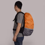 2 Peças de Capa de Chuva para Mochila de Montanhismo Exterior com Combinação de Cores Luminosas, S 18-30L, M 30-40L, L 45-55L, XL 58-70L