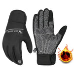 WEST BIKING YP0211220 Luvas de esqui de inverno quentes em fleece, luvas antiderrapantes de silicone para condução, M, L, XL