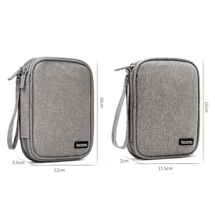 Baona BN-C003 Capa Protetora para Disco Rígido Móvel Bolsa de Armazenamento Portátil, Dupla Camada (Cinza), Dupla Camada (Preto), Camada Única (Cinza), Camada Única (Preto)