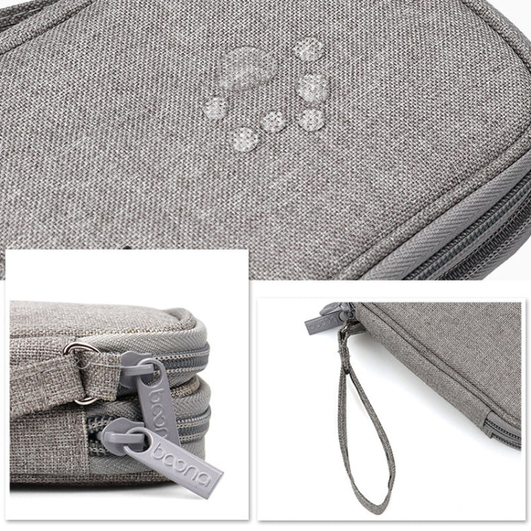 Baona BN-C003 Capa Protetora para Disco Rígido Móvel Bolsa de Armazenamento Portátil, Dupla Camada (Cinza), Dupla Camada (Preto), Camada Única (Cinza), Camada Única (Preto)