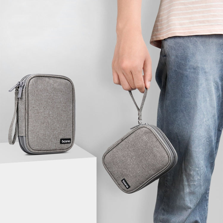 Baona BN-C003 Capa Protetora para Disco Rígido Móvel Bolsa de Armazenamento Portátil, Dupla Camada (Cinza), Dupla Camada (Preto), Camada Única (Cinza), Camada Única (Preto)