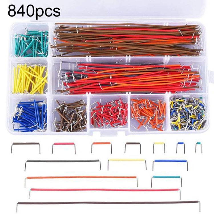 Kit de fios jumper em forma de U para breadboard sem solda, 14 comprimentos, 840 peças, 560 peças, 140 peças