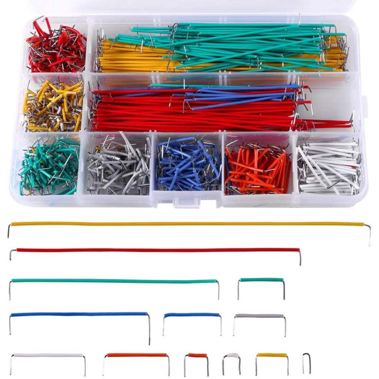 Kit de fios jumper em forma de U para breadboard sem solda, 14 comprimentos, 840 peças, 560 peças, 140 peças