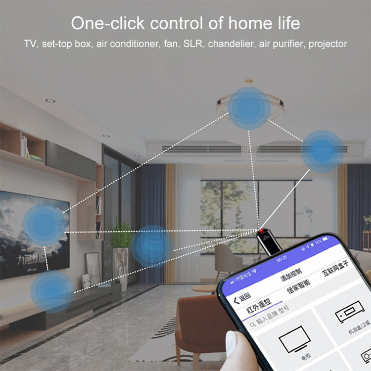 Controle Remoto Inteligente por Infravermelhos para Telemóvel R09, Interface:, 8 Pin (Preto), 8 Pin (Ciano), 8 Pin (Prateado), Type-C (Preto), Type-C (Ciano), Type-C (Prateado), Micro USB (Preto), Micro USB (Ciano), Micro USB (Prateado)