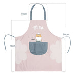 Avental de Cozinha Doméstica à Prova de Água e Óleo, Avental de Trabalho Fofo para Cozinhar, Cor: Rosa Claro Foodie (Comum), Rosa Claro Foodie (Comum)