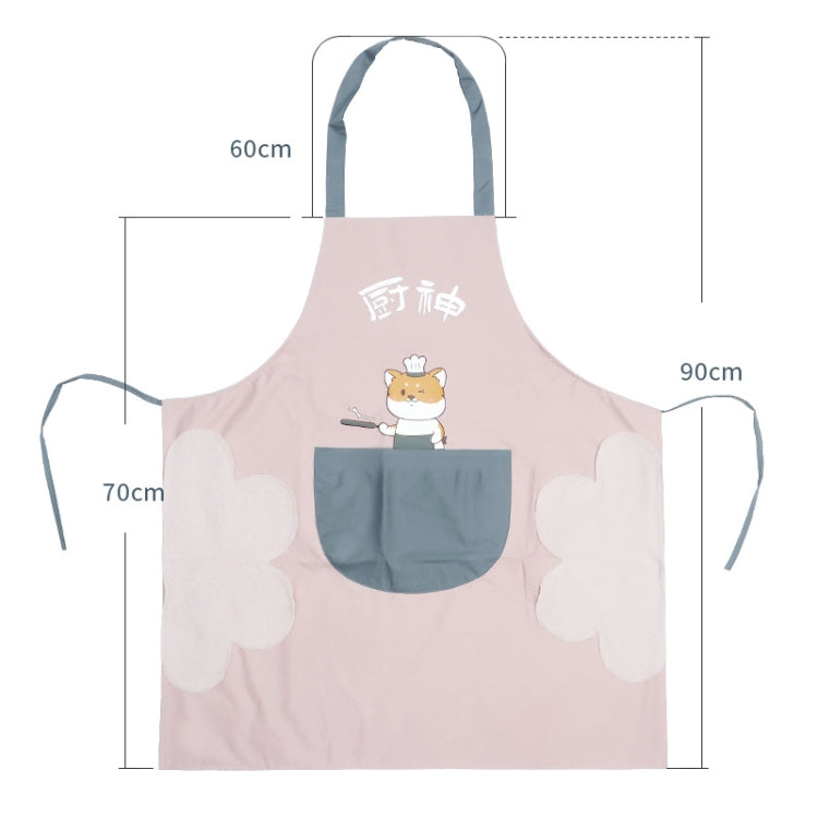 Avental de Cozinha Doméstica à Prova de Água e Óleo, Avental de Trabalho Fofo para Cozinhar, Cor: Rosa Claro Foodie (Comum), Rosa Claro Foodie (Comum)