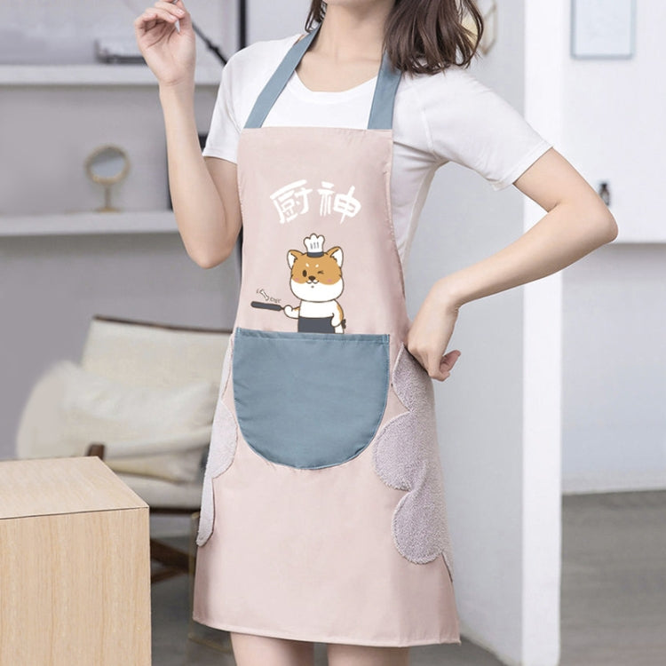 Avental de Cozinha Doméstica à Prova de Água e Óleo, Avental de Trabalho Fofo para Cozinhar, Cor: Rosa Claro Foodie (Comum), Rosa Claro Foodie (Comum)