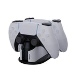 Carregador Duplo SPARKFOX W20P508 com Contactos para Comando Sem Fios PS5, Estilo:, Carregador+Cabo de Dados+Plugue de Carregamento, Carregador+Cabo de Dados
