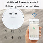 Robô inteligente GEERLEPOL para casa automática de reabastecimento e varrimento, alta configuração, suporta app para telemóvel, Branco, Preto