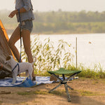 Outdoor Triangle Stool Camp Waterproof Canvas Portable DIY Chair Scorpion Fishing Stool, Black, Khaki, Army Green, Brown
