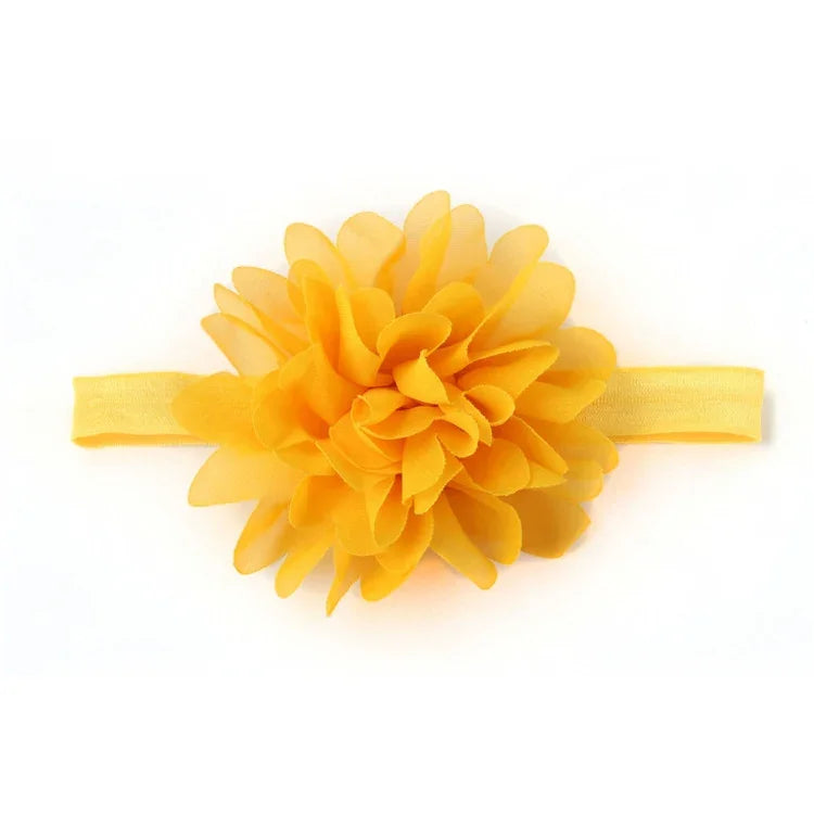 Faixa Elástica para Cabelo de Bebé Menina Faixa de Cabelo Infantil com Flor