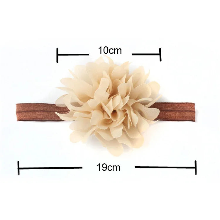 Faixa Elástica para Cabelo de Bebé Menina Faixa de Cabelo Infantil com Flor