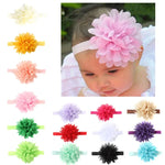 Faixa Elástica para Cabelo de Bebé Menina Faixa de Cabelo Infantil com Flor