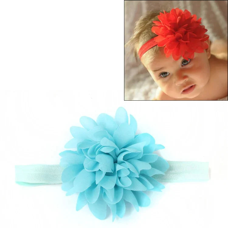 Faixa Elástica para Cabelo de Bebé Menina Faixa de Cabelo Infantil com Flor