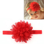Faixa Elástica para Cabelo de Bebé Menina Faixa de Cabelo Infantil com Flor