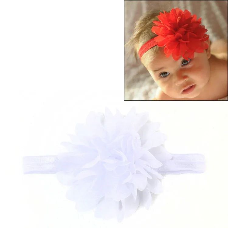 Faixa Elástica para Cabelo de Bebé Menina Faixa de Cabelo Infantil com Flor