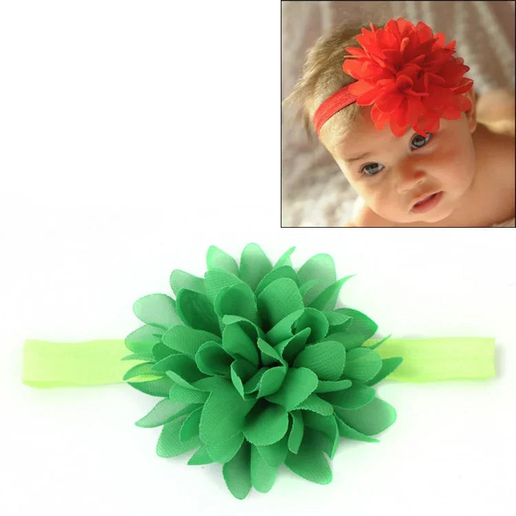 Faixa Elástica para Cabelo de Bebé Menina Faixa de Cabelo Infantil com Flor
