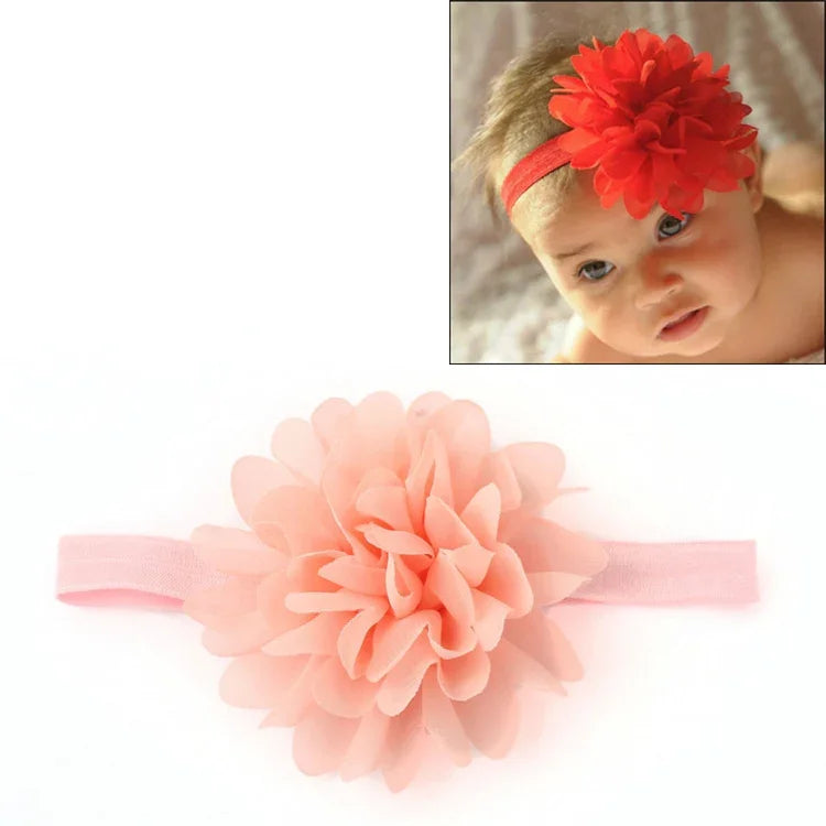 Faixa Elástica para Cabelo de Bebé Menina Faixa de Cabelo Infantil com Flor