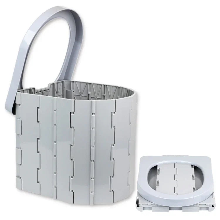 Sanita portátil integrada para carro, sanita dobrável para campismo ao ar livre e viagens de carro, sanita para carro (cinzento claro), sanita para carro (preto)