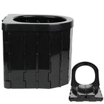 Sanita portátil integrada para carro, sanita dobrável para campismo ao ar livre e viagens de carro, sanita para carro (cinzento claro), sanita para carro (preto)