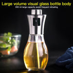 Garrafa de Vidro em Aço Inoxidável Frasco de Óleo para Cozinhar e Churrasco Pulverizador de Óleo Bule de Injeção de Óleo Garrafa de Spray de Óleo, Garrafa de Spray de Óleo