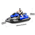 Barco de Alta Velocidade com Controlo Remoto 2.4G Modelo de Iate Elétrico para Crianças, Especificação, Bateria Única (Vermelho), Bateria Única (Azul)
