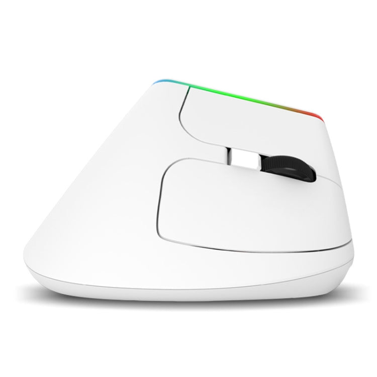 DELUX M618C Rato Vertical Sem Fios Bluetooth com 6 Teclas, 1600 DPI, Modo Duplo RGB, M618C (Branco), M618C (Preto)