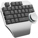 Teclado de Atalho de 29 Teclas de Uma Mão DELUX T11, Ferramenta de Fala, Teclado Plano, Cor: Prateado Preto, Prateado Preto