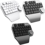 Teclado de Atalho de 29 Teclas de Uma Mão DELUX T11, Ferramenta de Fala, Teclado Plano, Cor: Prateado Preto, Prateado Preto