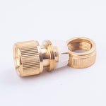 Conector Rápido de Água para Lavagem de Carros e Jardim em Cobre Puro, 4 peças em Cobre