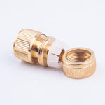 Conector Rápido de Água para Lavagem de Carros e Jardim em Cobre Puro, 4 peças em Cobre