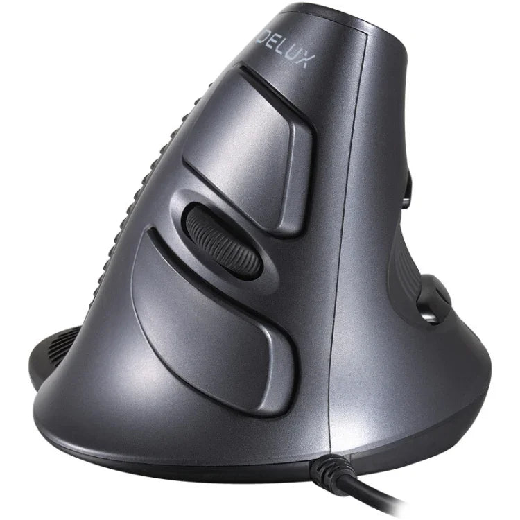 DELUX M618 Rato Ergonómico Vertical com 6 Teclas, Com Fios, Comprimento do Cabo: 1,5m