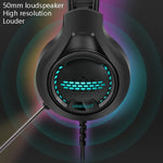 Smailwolf AK3 Auscultadores para Jogos com Fios Luminosos para Computador de Secretária, Estilo:, 3,5mm Duplo Plug Preto, USB Plug Único Preto
