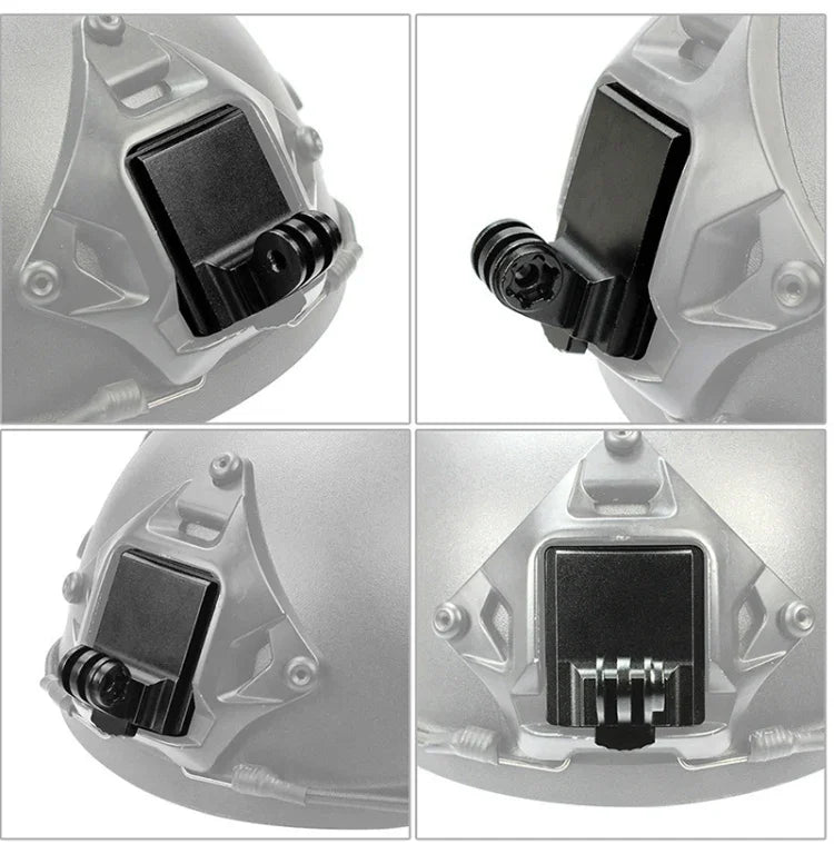 Adaptador Base para Capacete Montagem Fixa Suporte de Caça CS NVG para GoPro HERO9 Black / HERO8 Black /7 /6 /5 /5 Session /4 Session /4 /3+ /3 /2 /1, DJI Osmo Action, Xiaoyi e Outras Câmaras de Ação, Versão Atualizada, Versão Clássica