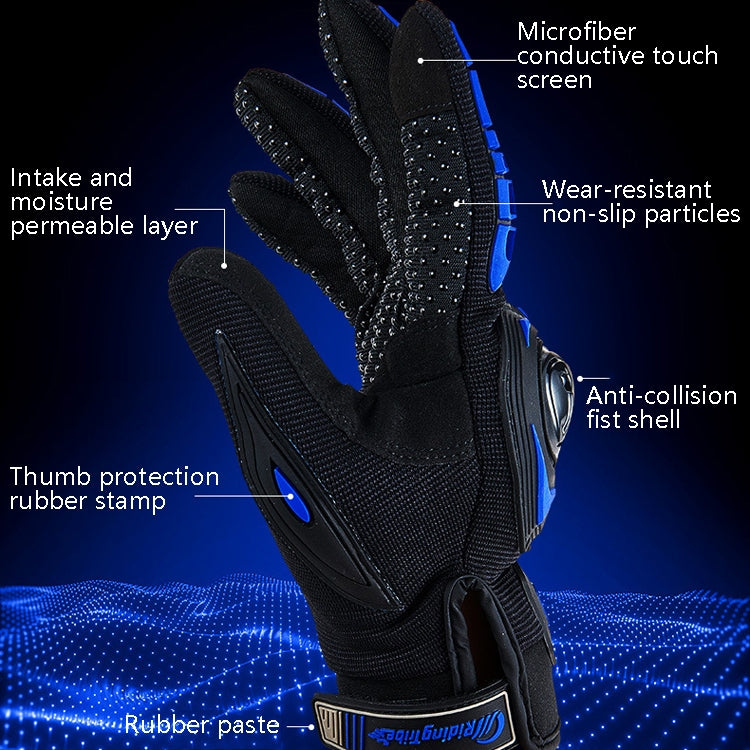 Riding Tribe MCS-17 Luvas para motocicleta, para ecrã tátil, luvas para condução outdoor, M, L, XL, XXL