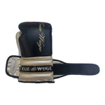 Luvas de Boxe Sanda para Luta Livre com Meio Dedo, Preto Dourado