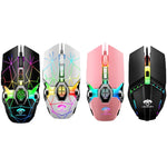 LEAVEN Rato Mecânico RGB para Jogos e Escritório com 7 Teclas, 4000 DPI, USB Com Fios, Comprimento do Cabo: 1,5m, S30 Preto, S30 Branco, S30 Rosa, S10 Preto