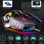 LEAVEN Rato Mecânico RGB para Jogos e Escritório com 7 Teclas, 4000 DPI, USB Com Fios, Comprimento do Cabo: 1,5m, S30 Preto, S30 Branco, S30 Rosa, S10 Preto