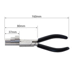 Alicate 3 em 1 de 6 Polegadas com Boca Plana e Bico Redondo, Mini Alicate DIY para Joalharia, Alicate Manual de Enrolar, 3-secções